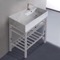 Modern Console Sink Vanity, Marble Style Sink, 32